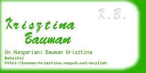 krisztina bauman business card